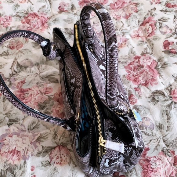 Snake Python Print Leather Bag - Picture 4 of 11